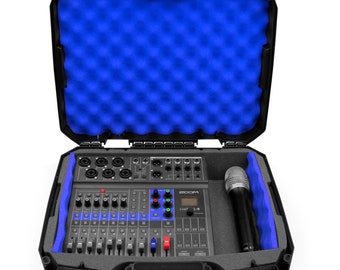 CASEMATIX DJ Mixer Case Compatible with Yamaha Mg10xu Mg10, Mg06 and More 10 Input Stereo Mixers in Shock Absorbing Red Foam - Case Only