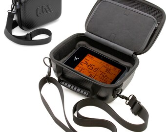 CM Golf Caddie Case fits Voice Caddie Swing Caddie SC300 Launch Monitor and Remote with Accessories - Hard Shell Case with Shoulder Strap