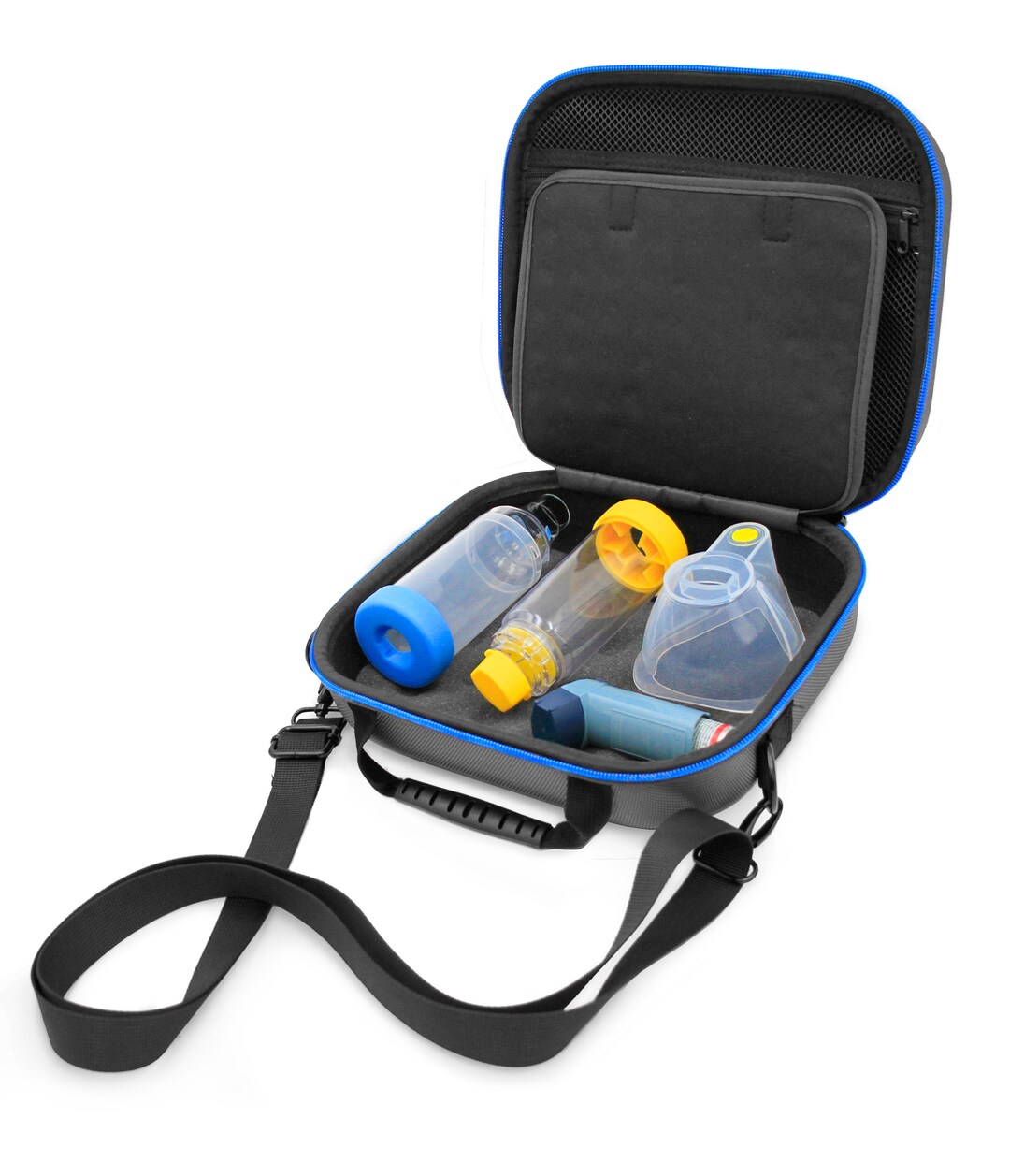 Asthma Inhaler and Essentials Carrying Case for Adult and More Travel Bag  for Handheld Asthma Nebulizer Machine , Mask , Spacer and More 