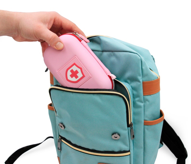 Includes Med Alert I Have Asthma Tag Casematix Pink Insulated Asthma Inhaler Travel Case for Adults and Other emergencies Pink Case Only