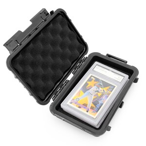 CASEMATIX Graded Card Storage Box - Holds 5-9 Graded Sports Card Slabs, Foam Protected
