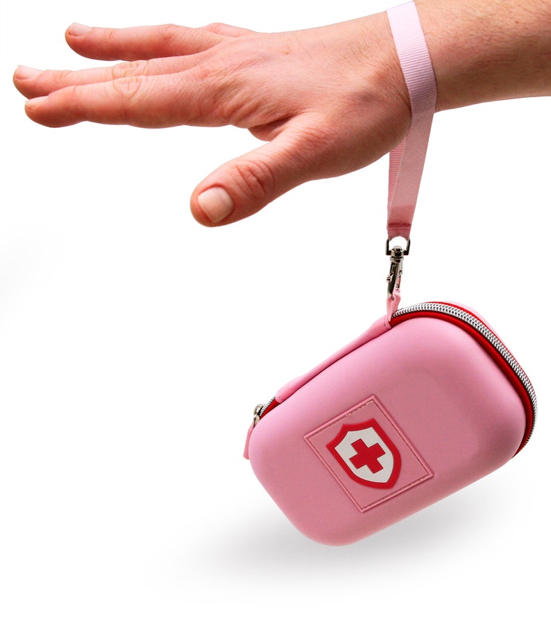 Includes Med Alert I Have Asthma Tag Casematix Pink Insulated Asthma Inhaler Travel Case for Adults and Other emergencies Pink Case Only