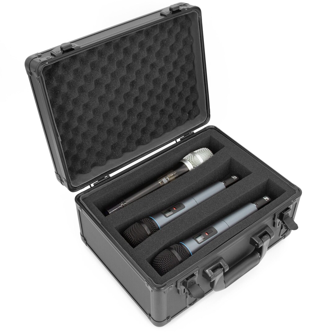 CASEMATIX 14 Locking Wireless Microphone Case Mic Case for Audio