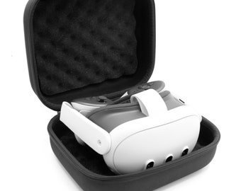 CASEMATIX Mighty and Compact Slim Hard Shell VR Headset Case Compatible with Meta Quest 3 VR Headset and Accessories