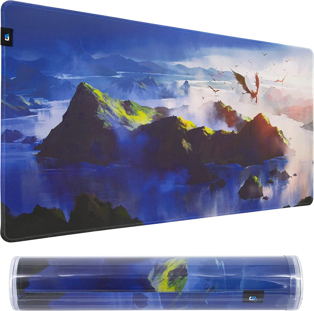 CASEMATIX TCG Playmat With Reusable Playmat Case Premium 24 X 13.5 Card Game Mat & Compatible