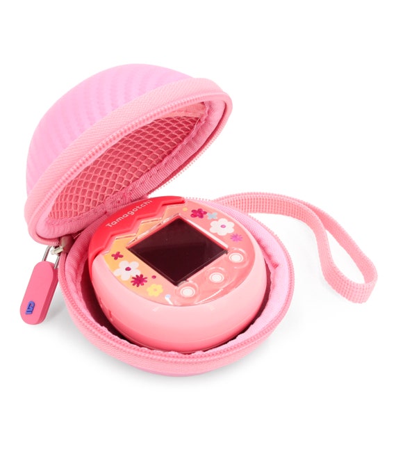 CASEMATIX Pink Carry Case Compatible With Tamagotchi Pix Camera Interactive Virtual  Pet, Includes Case Only With Wrist Strap and Carabiner 
