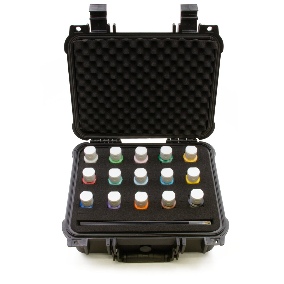 CM 13 Waterproof Acrylic Paint Carrying Case Hard Shell Paint Travel