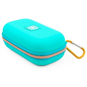 CASEMATIX Insulated Asthma Inhaler Travel Case for Adults and Other emergencies - Includes Med Alert I Have Asthma Tag, Turquoise Case Only