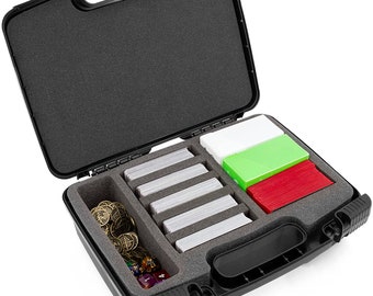 CASEMATIX Trading Cards Case for 960 Cards - Card Case Holder for Trading Cards with 8 Dividers, Accessory Storage and Protective Foam