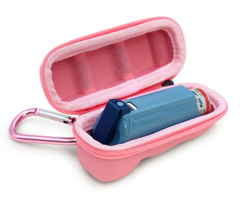 Casematix Pink Asthma Inhaler Travel Case for Adults and Etsy