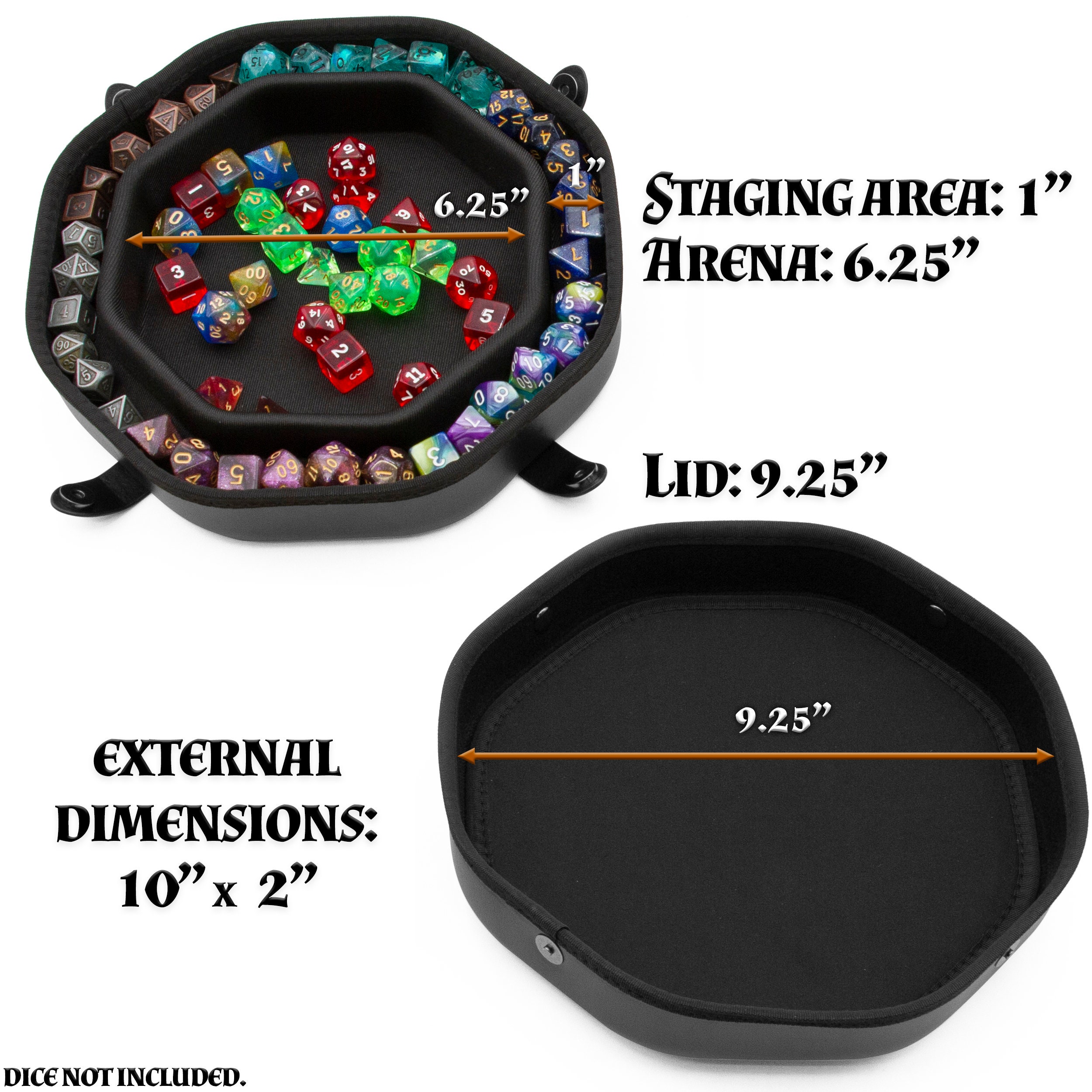 CM Dice Tray and Dice Storage Case for Up to 115 RPG Dice Etsy