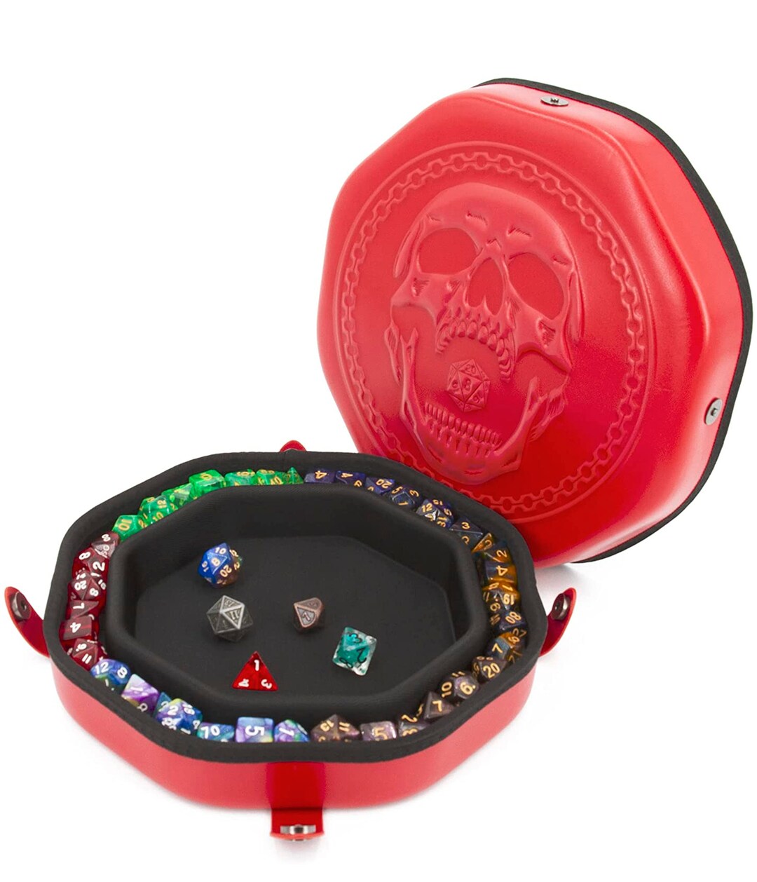 CASEMATIX Dice Tray and Dice Storage Case for D&D Dice for up to 115