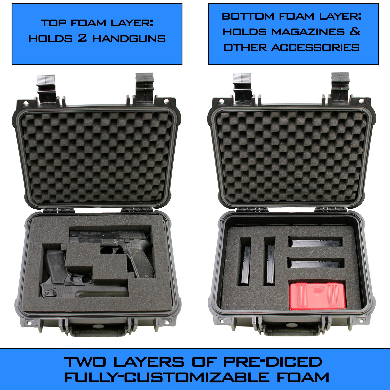 CM 13 Two Gun Hard Case for 2 Handguns Waterproof & Etsy