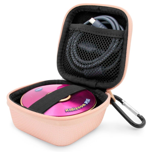 Casematix Rose Gold Camera Toy Case Fits VTech Kidizoom PiXi Flip Selfie Toy Camera, Includes Pink Travel Case Only