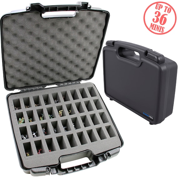 CASEMATIX Rock Collection Travel Case - 30 Slot Rock Collection Box with  Two Pre-Cut Foam Trays - Protective Crystal Storage Travel Case Only