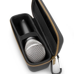 CM Single Microphone Case fits Shure SM58, SM48 and More Microphone Models up to 6.75” Fits Vocal Dynamic Handheld Wired Microphones