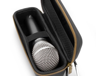 CM Single Microphone Case fits Shure SM58, SM48 and More Microphone Models up to 6.75” Fits Vocal Dynamic Handheld Wired Microphones