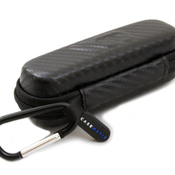 CM Travel Case Fits AliveCor Kardia Mobile 6L EKG and 6 Lead Heart Monitor Acessories with Clip On Carabiner - Case Only