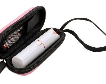 CASEMATIX Carry Case fits Finishing Touch Painless Hair Remover and other Lipstick Facial Epilators (Pink)