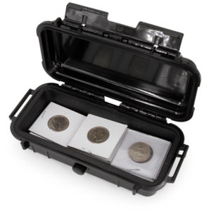CASEMATIX Coin Holder Case Fits 2x2 Coin Flips and Coin Collection Supplies in Airtight Moisture Resistant Coin Storage Box Case Only image 8