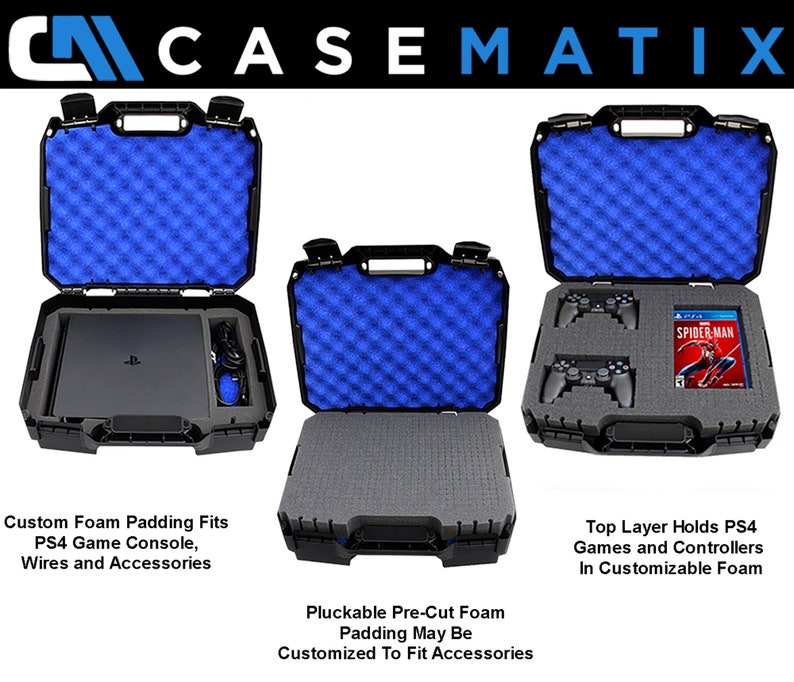 Casematix gaming console Case fits Playstation 4 Slim 1tb Etsy