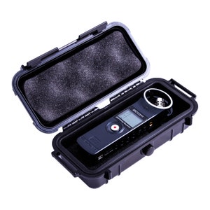 Casematix Rugged Waterproof Case for Zoom h1n Handy Recorder in Impact Resistant Outer Shell and Internal Padded Foam