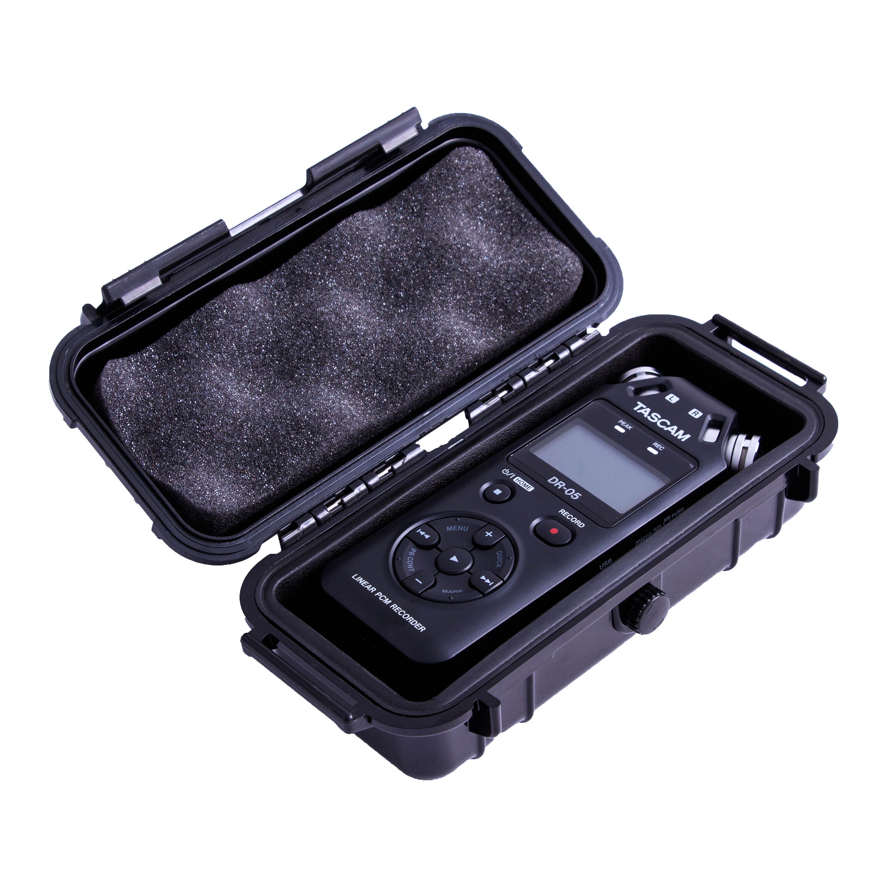 thumbnail image 2 of Caseling Hard EVA Case For TASCAM DR-05 Digital Recorder - Protective Case With Mesh Pocket 2 of 14