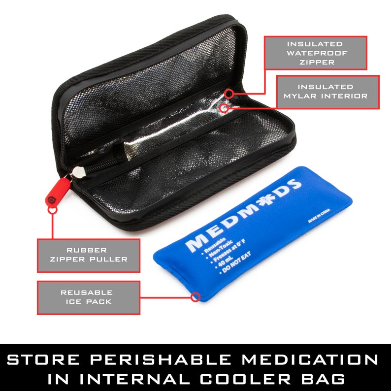 MEDMODS Insulin Cooler Travel Case With Insulated Diabetes Bag Etsy