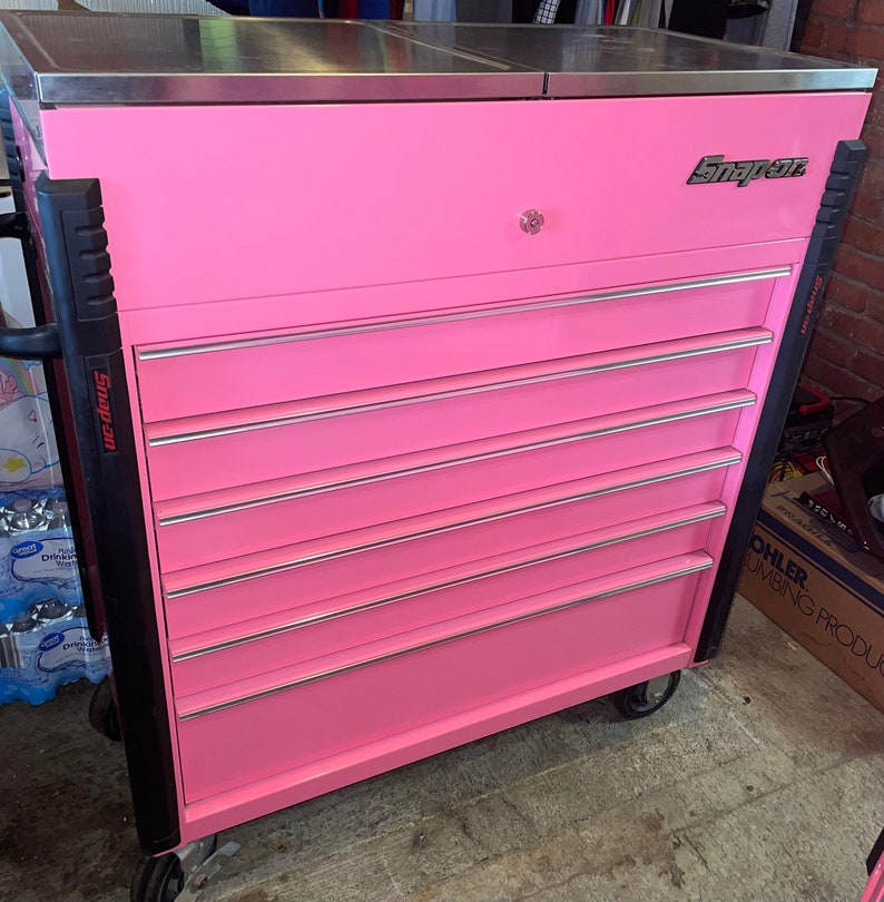 Rare Snapon PINK Rolling Toolbox Tool Chest Cart Box 43 Etsy