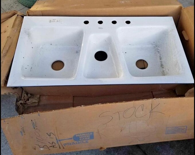 NEW Kohler WHITE Trieste Triple Basin/bay/bowl Kitchen Sink 591440 Etsy
