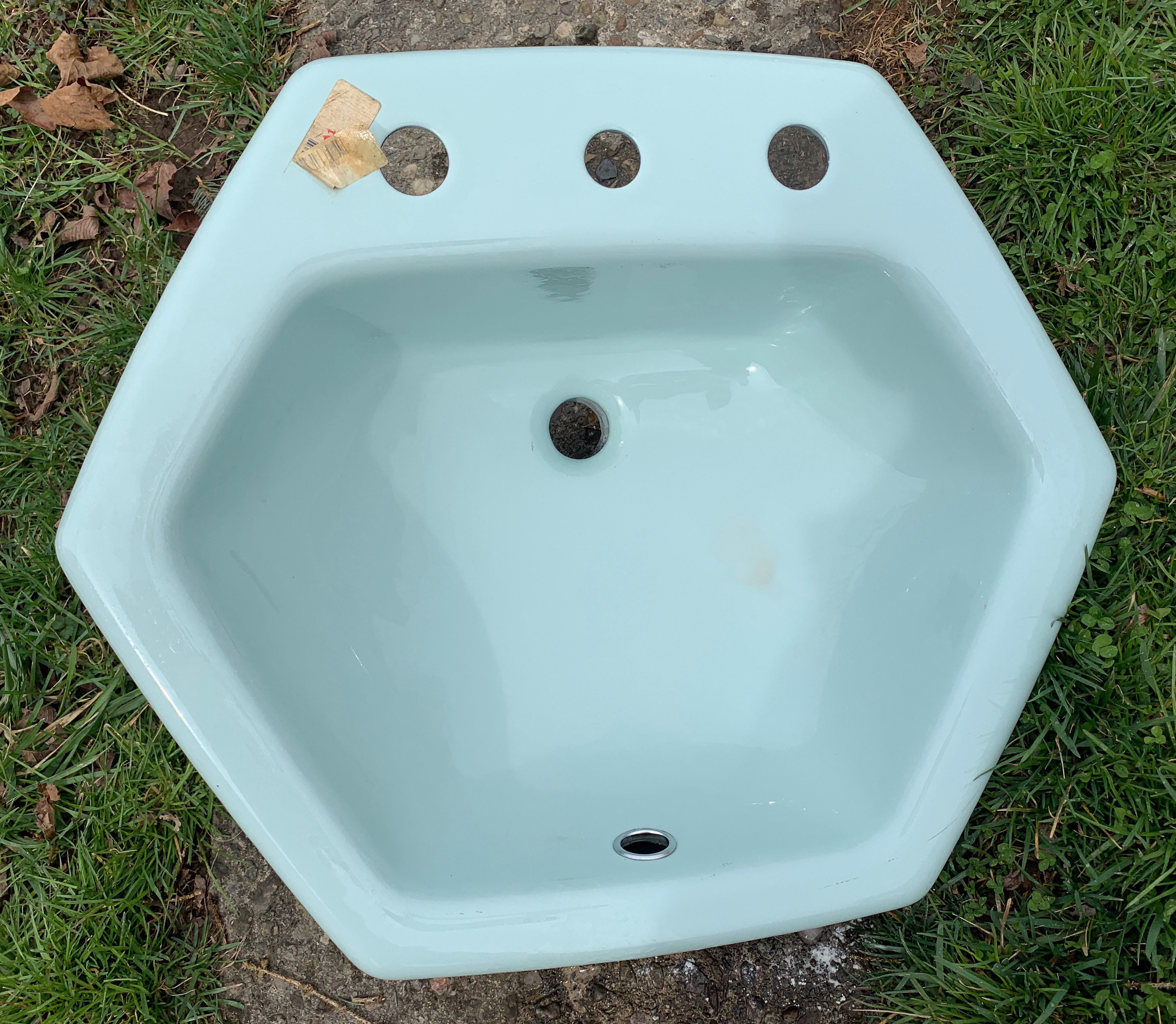 Kohler RARE Seafoam Green Hex Hexagon Hexsign Lavatory Sink Etsy