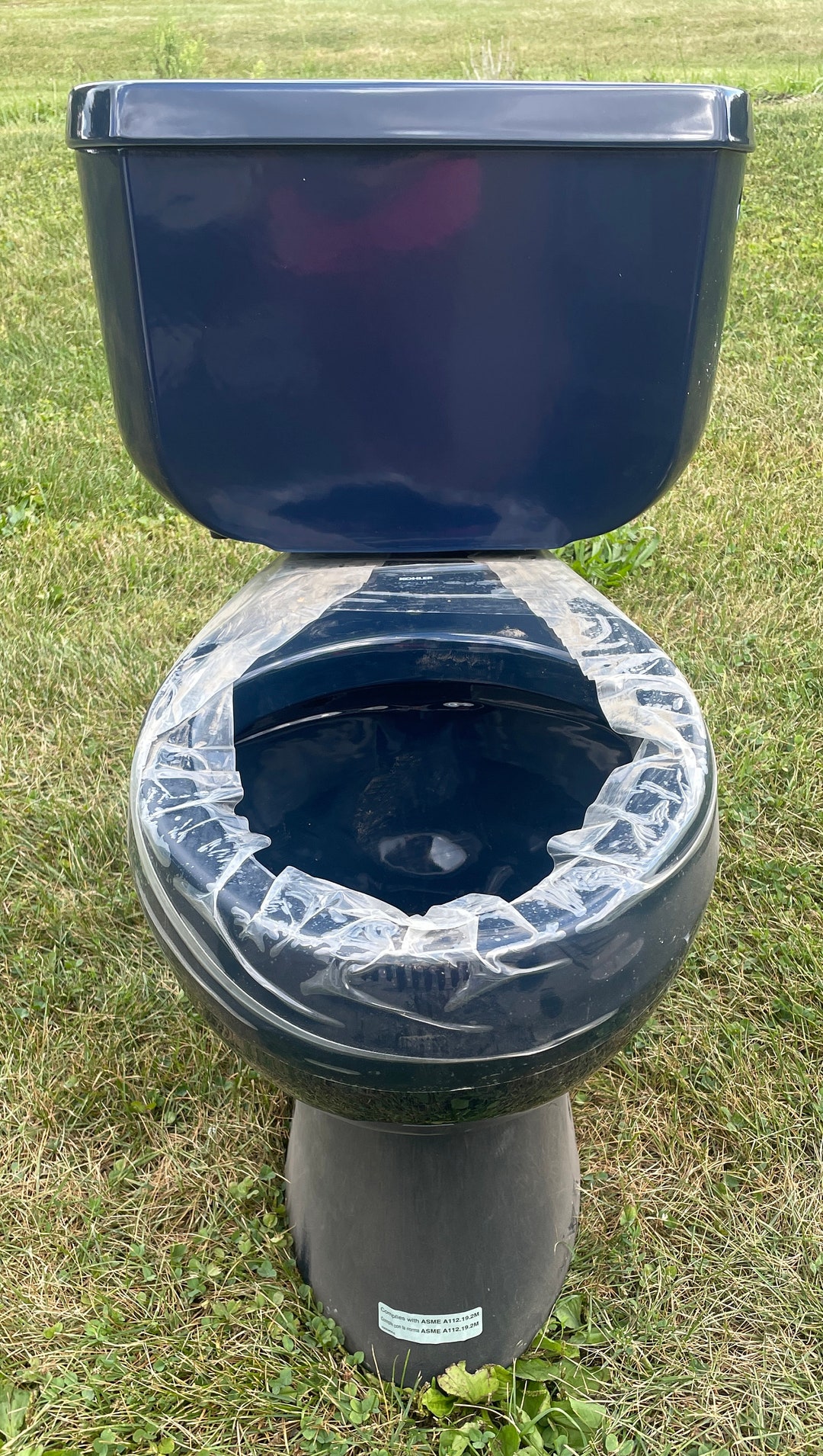 New Kohler Navy Blue K345552 Toilet tank Bowl Comfort Height Pressure