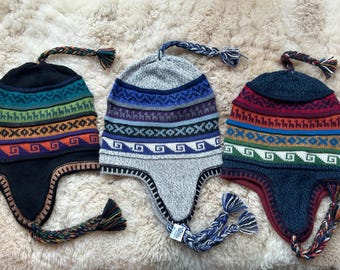 Reversible Alpaca Wool Chullo Hat: Knitted Peruvian Winter Hat - Etsy