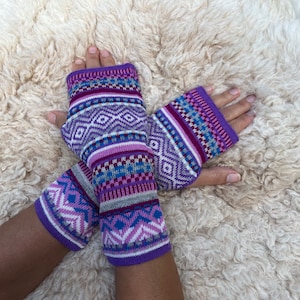 Reine fingerlose Baby-Alpaka Handschuhe, Alpaka Schreibhandschuhe, Autohandschuhe, Hundehandschuhe, Pulswärmer, Weihnachtsgeschenk