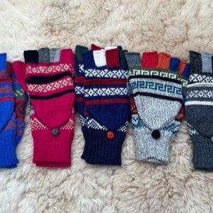 Alpaca convertible mittens, fingerless flip top gloves, alpaca mix versatile gloves, dog walking gloves, driving gloves, gift for her or him