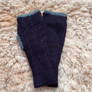 Warm fingerless ladies, reversible baby alpaca gloves, wrist warmers, dog walking gloves, driving gloves, writing gloves, Christmas gift
