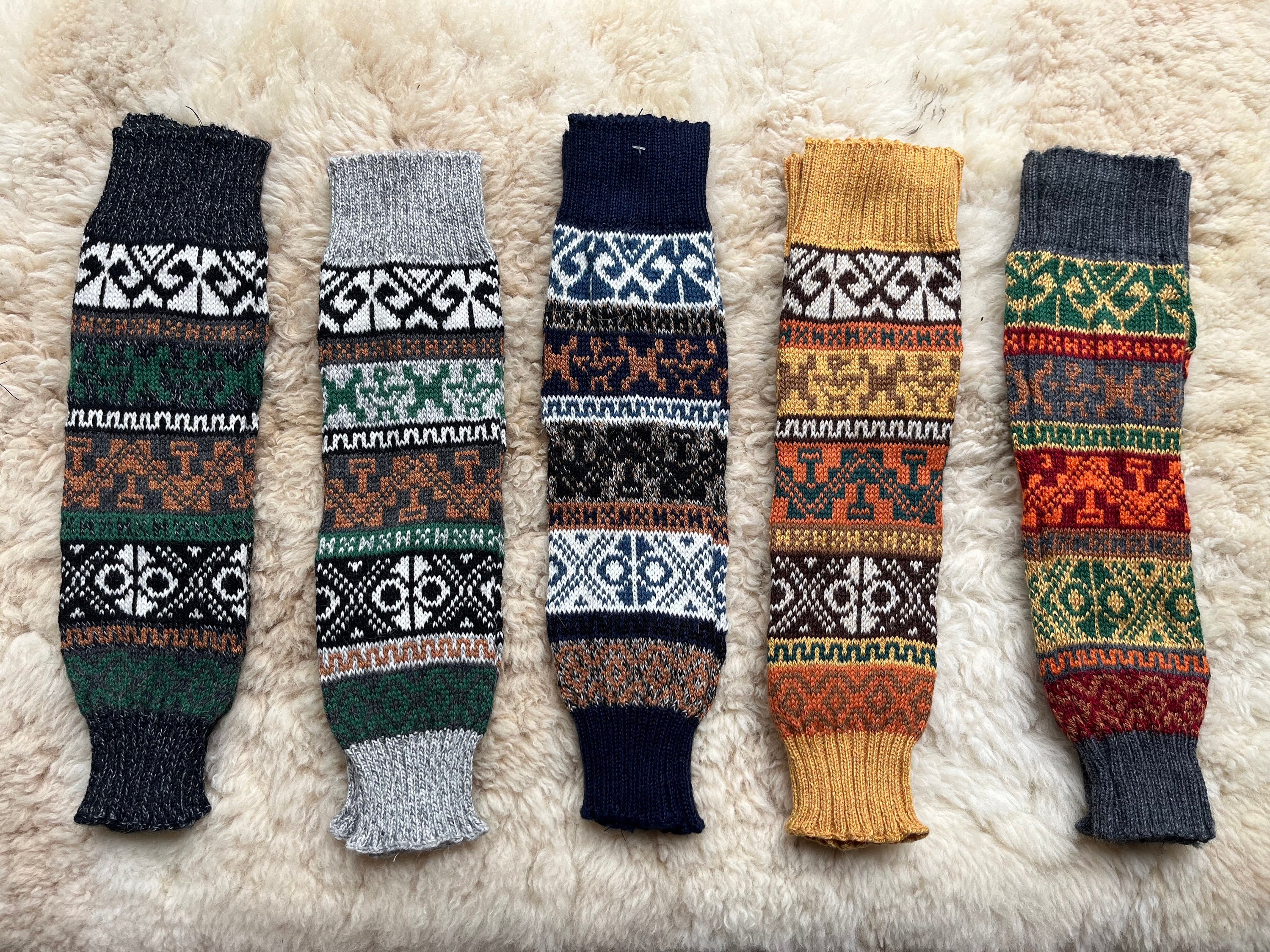 Alpaca leg warmers Knitted leg warmers for women Warm long wool socks  Knitted dance socks Knitted wool leg warmer flip flop yoga socks