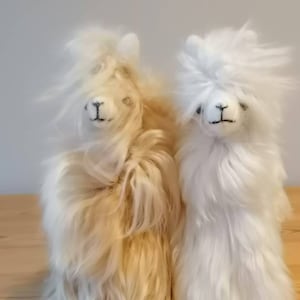 Pure supersoft cuddly alpaca plushie, supersoft llama ornament, cuddly llama, suri alpaca, long haired alpaca, Christmas day gift to love