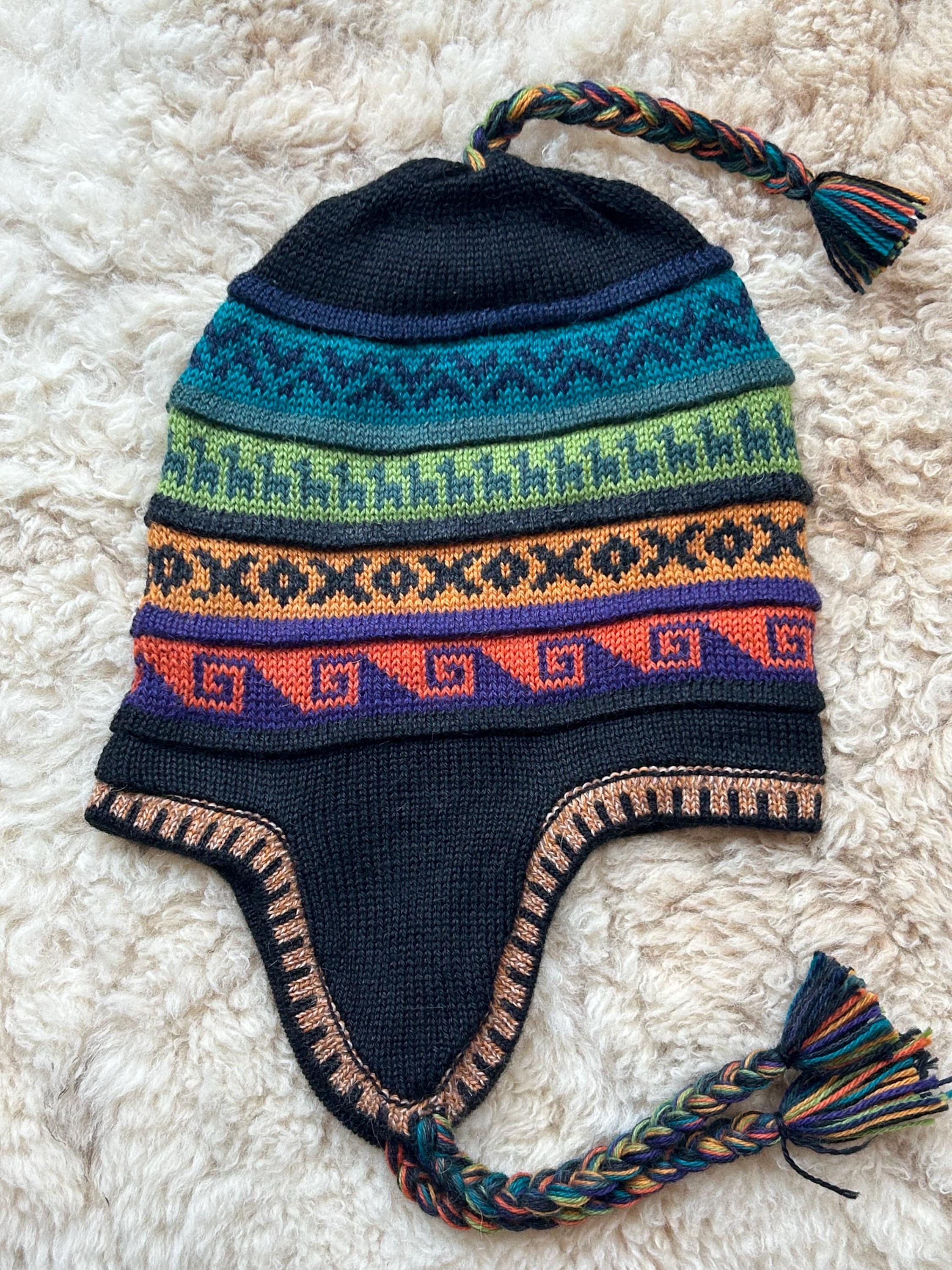 Reversible Alpaca Wool Chullo Hat: Knitted Peruvian Winter  display picture 1