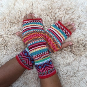 100% Baby Alpaka fingerlose Handschuhe, Alpaka Schreibhandschuhe, Autohandschuhe, Hundehandschuhe, Pulswärmer, tolles Weihnachtsgeschenk
