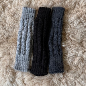 Knitted alpaca fingerless gloves, wrist warmers, driving gloves, dog walking gloves, Alpaca wool mittens, Christmas gift for her or him