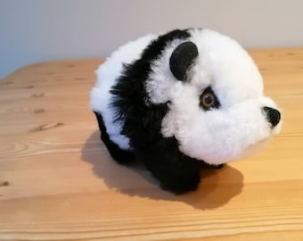 ベビーアルパカパンダのぬいぐるみ：かわいいウールおもちゃの