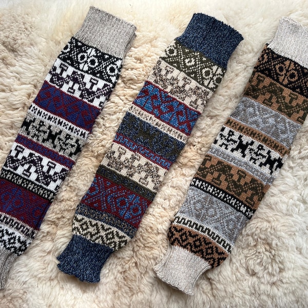 Alpaca wool leg warmers, extra long knitted leg warmers , alpaca mix fibre winter leg warmers, Wellie socks, walking socks, Christmas gift