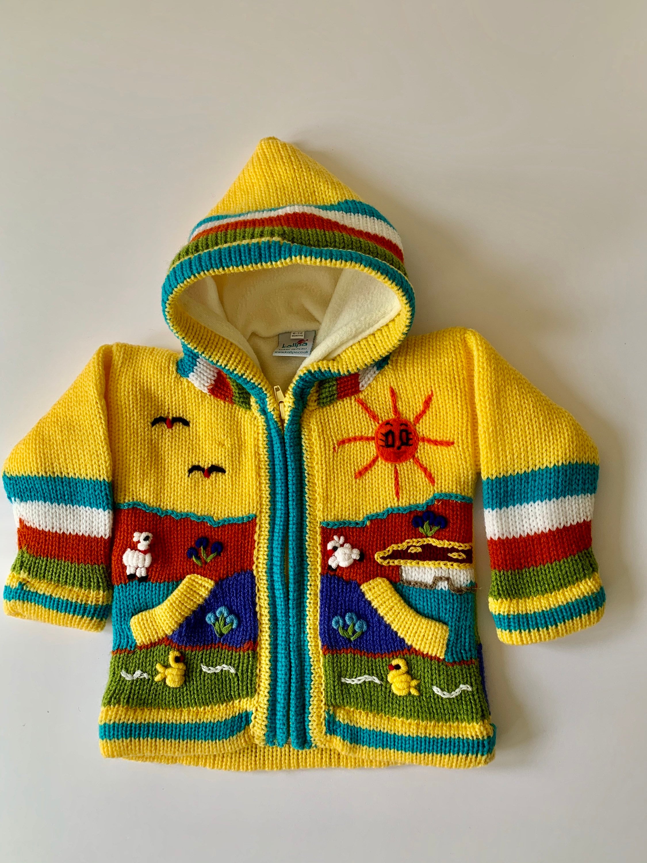 Girl/ Boy/ Baby/Children/Kids Yellow fleece lined knitted | Etsy