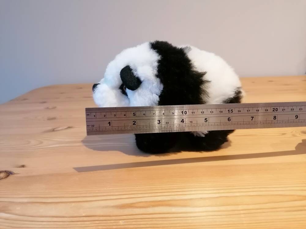 ベビーアルパカパンダのぬいぐるみ：かわいいウールおもちゃの