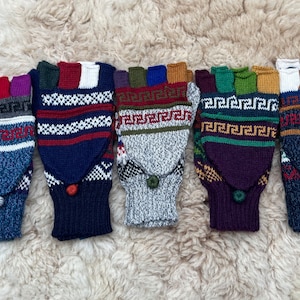 Alpaca convertible mittens, fingerless flip top gloves, alpaca mix versatile gloves, dog walking gloves, driving gloves, gift for her or him