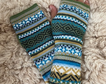 Baby Alpaca Fingerless Gloves: Knit Wrist Warmers