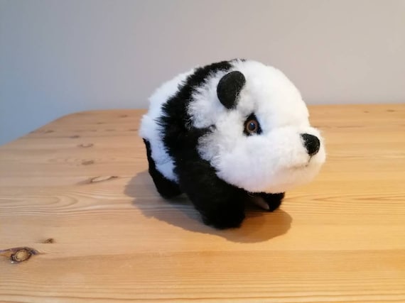 ベビーアルパカパンダのぬいぐるみ：かわいいウールおもちゃの