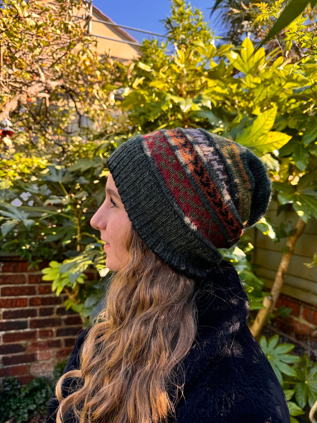 Reversible Alpaca Wool Slouch Beanie: Knitted Winter Hat - Etsy display picture 1