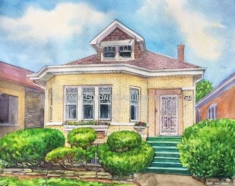 Hand-Painted House Painting,Custom Watercolor Home,Housewarming Gift,Our First Home Sign,Home Sweet Home Sign,First Home Gift,Realtor Gift